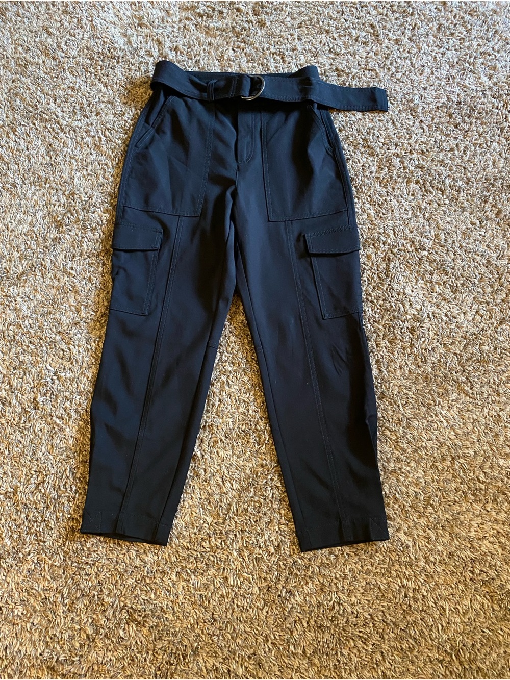 Banana Republic Black Belted Cargo Pants Women's Size 2